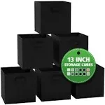 NEATERIZE Cube Storage Baskets for Organizing 13x13 Inch Set of 6 Heavy-Duty Storage Cubes for Storage and Organization