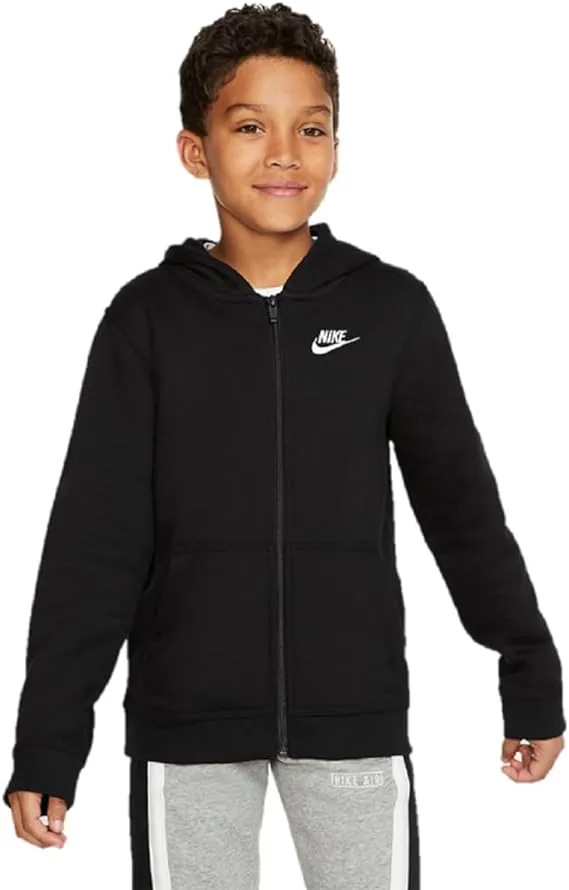 Nike Sportswear Boys Full Zip Gray Sweatshirt Hoodie CD7401 091 Kids Sz Medium