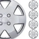 BDK (4-Pack) Premium 15" Wheel Rim Cover Hubcaps OEM Style Replacement Snap On Car Truck SUV Hub Cap - 15 inch Set