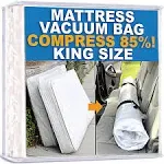 Homie Mattress Vacuum Bag, Sealable Bag for Memory Foam or Inner Spring Mattresses, Compression and Storage for Moving and Returns (King)