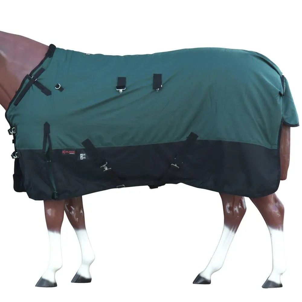 69 in Hilason 1200D Turnout Light Winter Waterproof Rain Sheet Horse Sheet Hunter Green