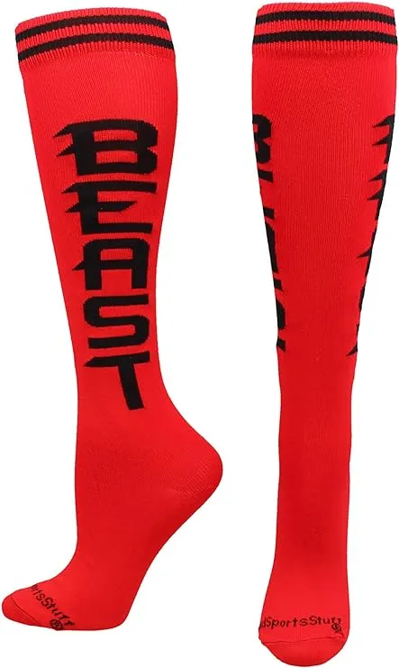 MadSportsStuff Personality Word Socks Over The Calf Length