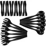 Shop Square Disposable Plastic Serving Utensils Set of 18