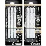 Pilot FriXion Clicker 07 Erasable Pen 15217, Design Collection Dots, Black Gel Ink, Pack of 3 Pens