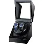 Kalawen Double Wooden Watch Winder for Automatic with Quiet Motor, Battery