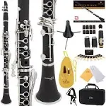 Mendini by Cecilio B Flat Beginner Student Clarinet with 2 Barrels