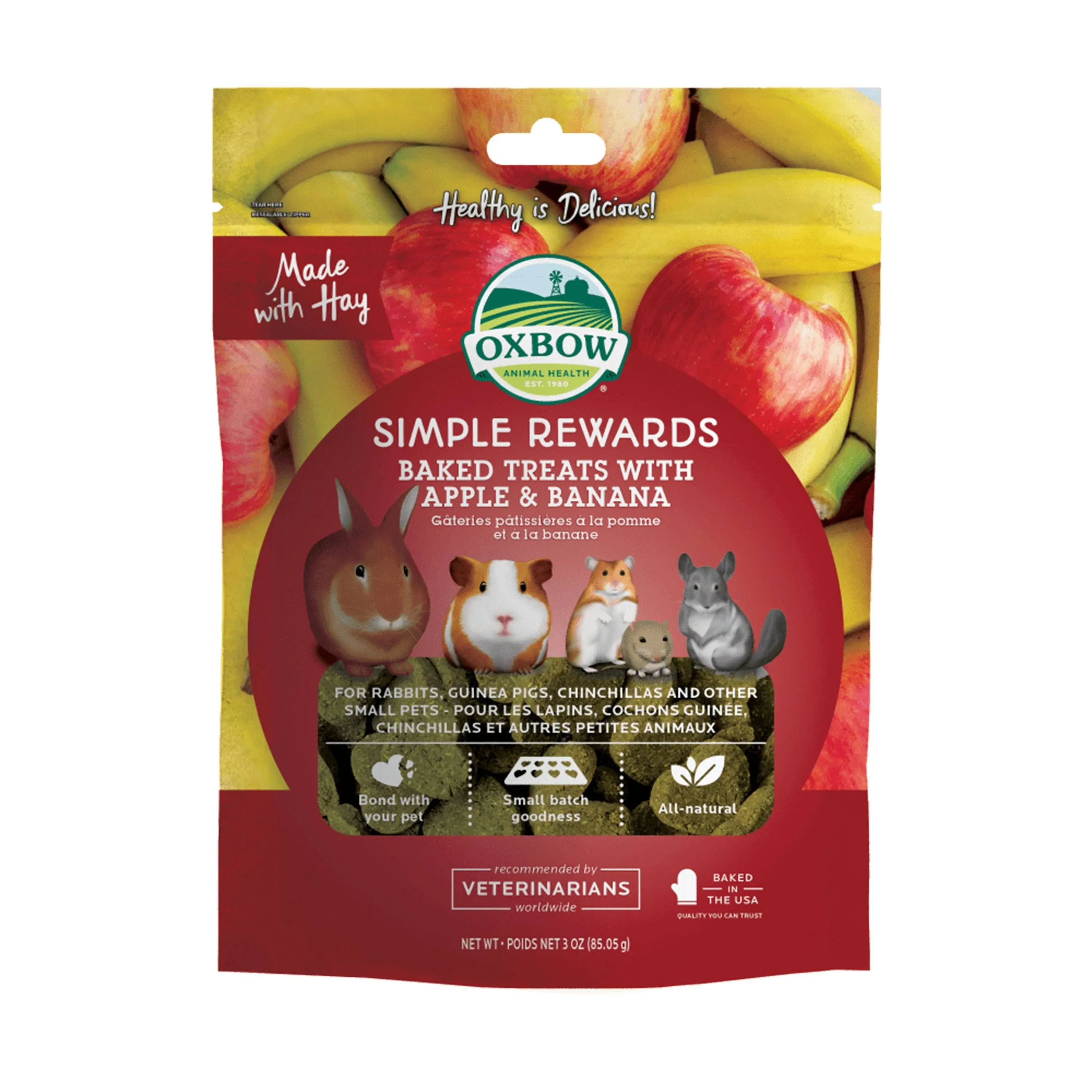 Oxbow Apple & Banana Simple Rewards Baked Treats