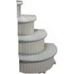 Confer CCXAG2 4-Step Above Ground Swimming Pool Entry Steps Curved Add-On, Gray