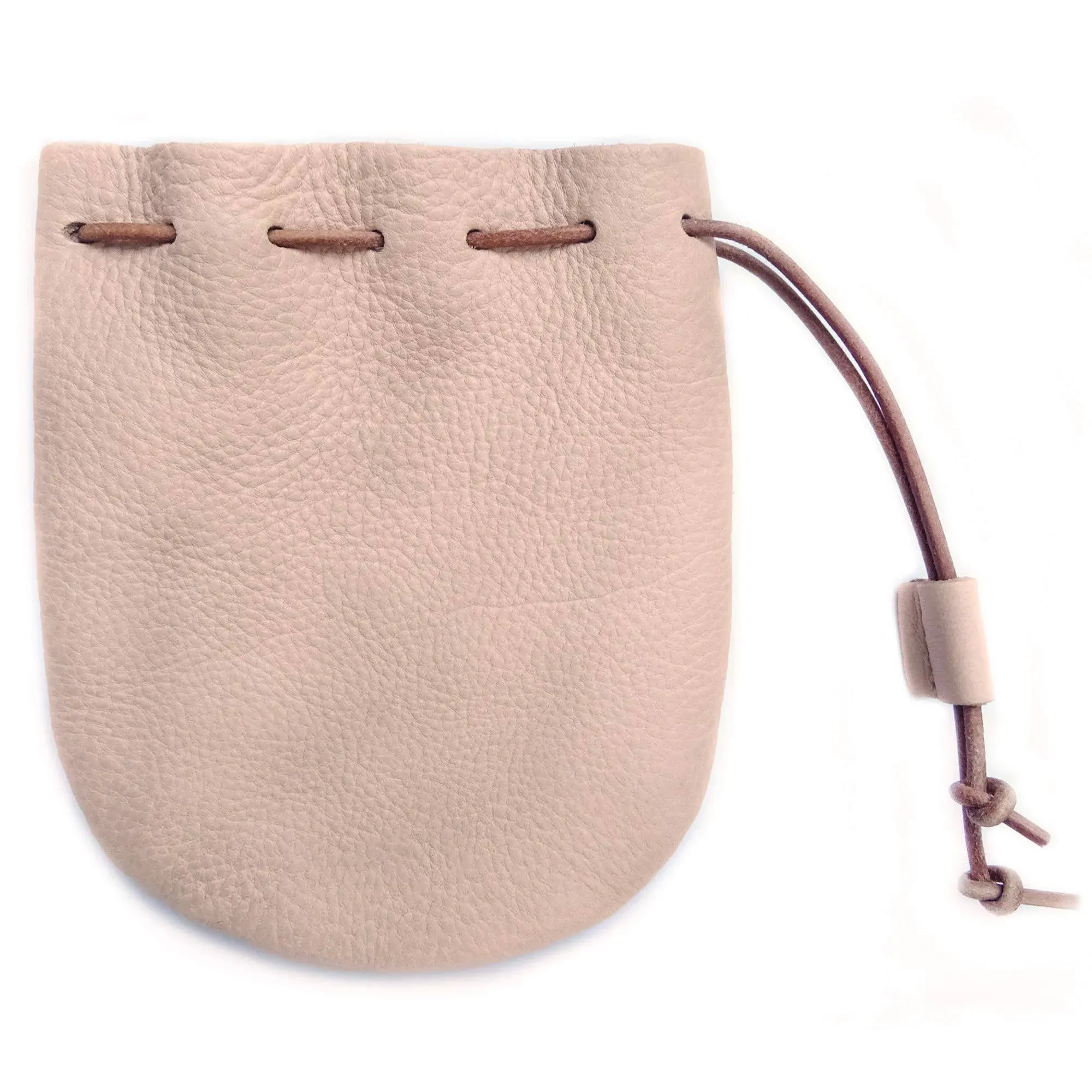 Monedero de cuero genuino Bolso pequeño con cordón para llaves Monedas de dados