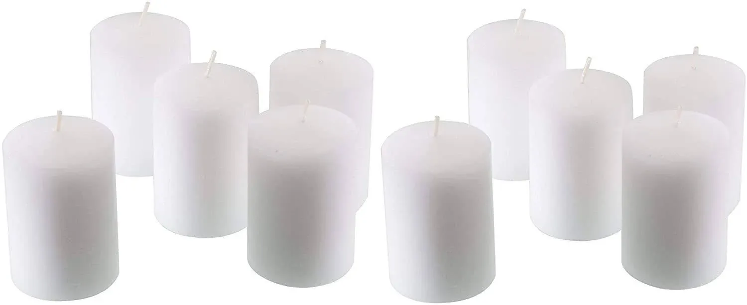 D'light Online 15 Hour Unscented White Emergency and Events Bulk Votive Candles (Set of 72 - White, 15 Hour)