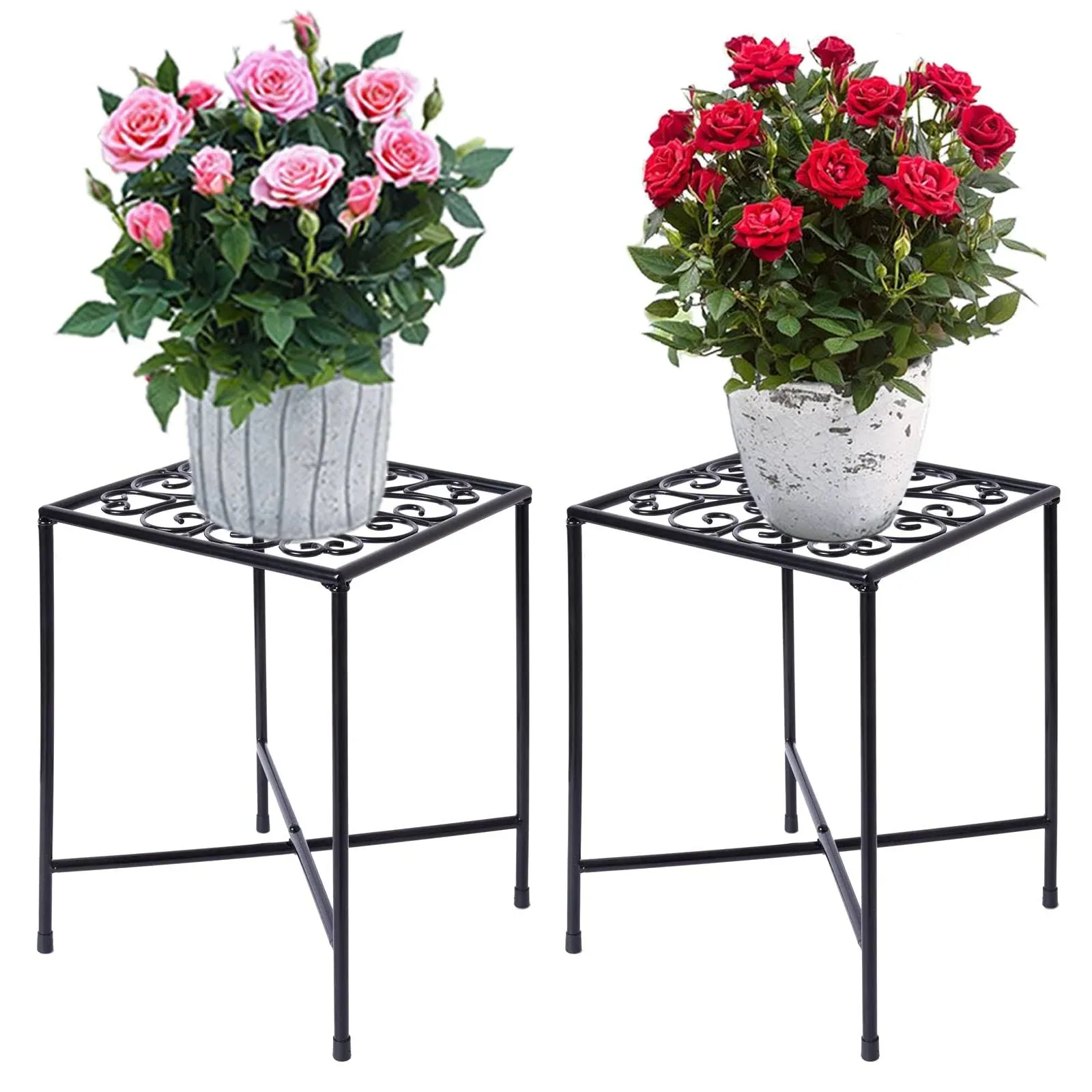 Metal Plant Stand for Indoor Plants Iron Art Flower Pot Holder Stand Decoration Shelf Racks for Single Planter Use in Garden Patio Corner