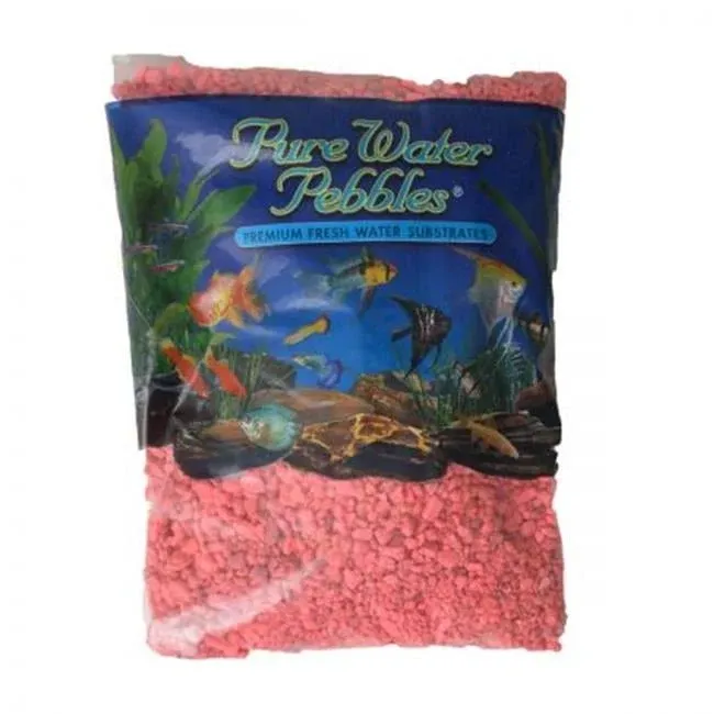 Aquarium Gravel - Neon Pink 2 lbs (3.1-6.3 mm Grain) by Pure Water Peb