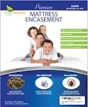 Premium Queen Mattress Protector - Waterproof, Zippered Bedbug Cover, Hypoallergenic Bed Encasement