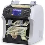 DETECK Money Counter Machine Mixed Denomination with Reject Pocket, DT800 Bank Grade Multi Currency Bill Counter, Serial Nb, 2CIS/UV/MG Counterfeit Detection, Value Counter, Sort & Print