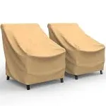 Budge XLarge Beige Patio Outdoor Chair Cover, All-Seasons (2 Pack)