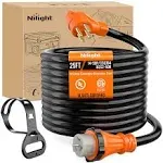 Nilight 50 Amp Generator Extension Cord 250v 12500Watt Heavy Duty 6/3+8/1 Gauge Pure Copper STW Wire UL Listed 4 Prong 14-50P SS2-50R&cs6364