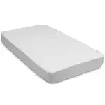 Delta Children Serta Sertapedic Crib Mattress Pad Cover/Protector with Nanotex Stain Repel and Release, Large, White