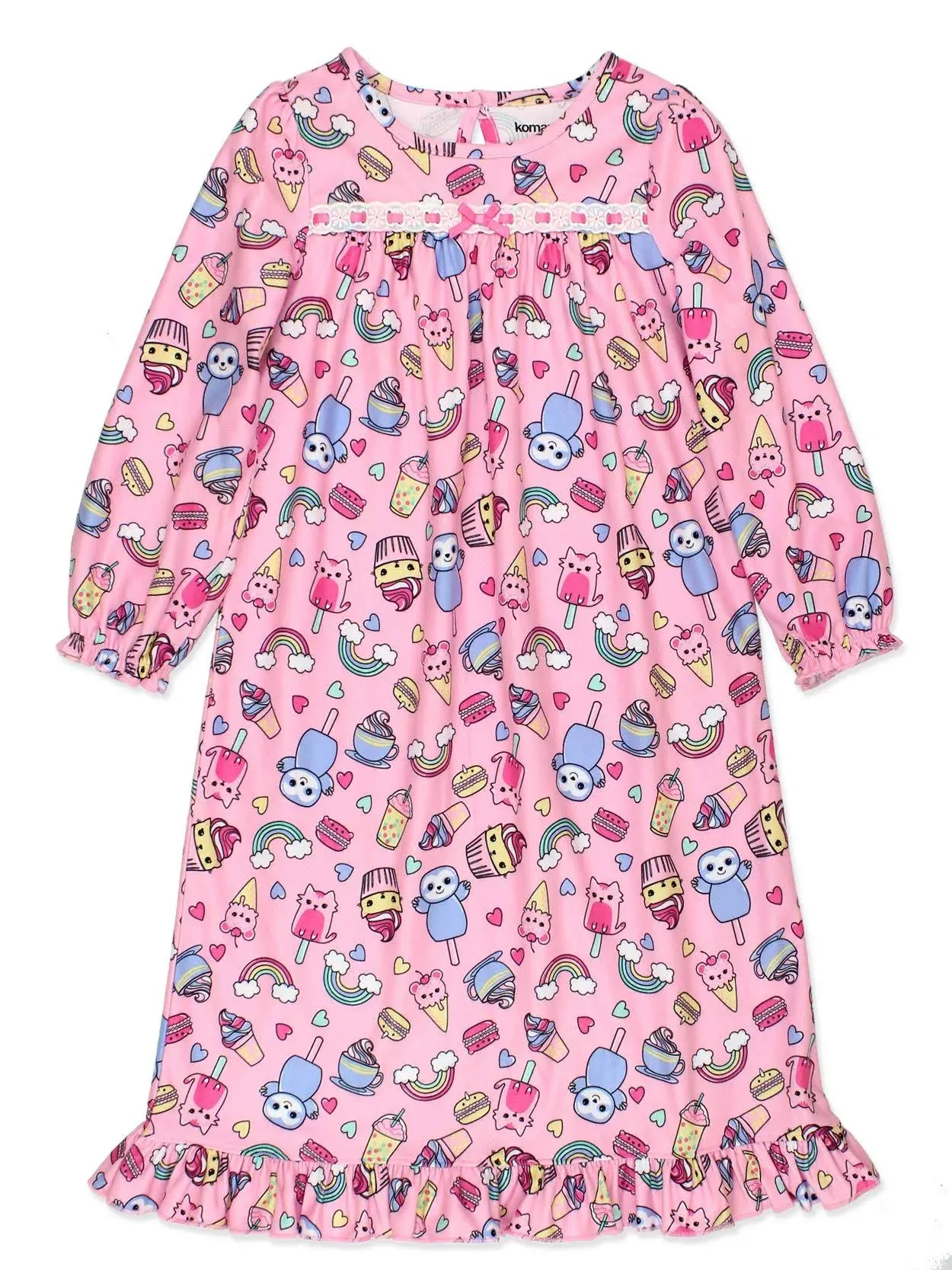 Komar Kids Animals and Sweets Granny Gown Nightgown