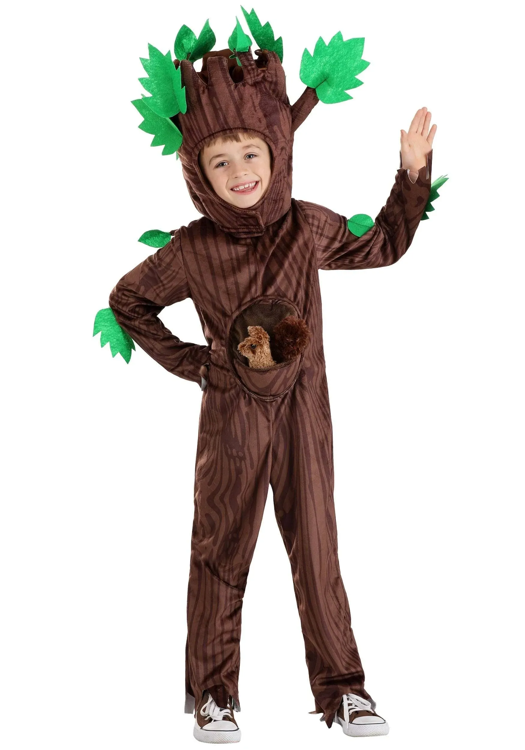 Kid's Tiny Tree Costume, Kids Unisex, Size: Small, Brown