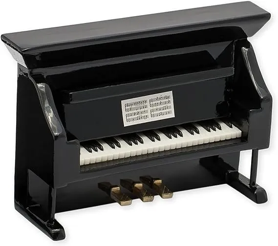 Black Upright Piano Miniature Replica Magnet Size 3 inch by Broadway Gift