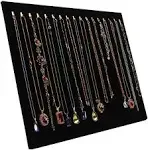 Tinsow 14.7"x12" 17 Hook Necklace Jewelry Tray/Display Organizer/Pad/Showcase/Display case