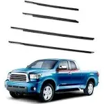 4PCS Car Door Glass Weatherstrip Belt Kit Exterior Window Moulding Trim Seal ...