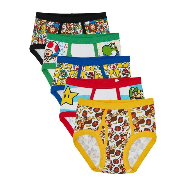 Boys Super Mario Bros. Underwear 5 Pack Briefs