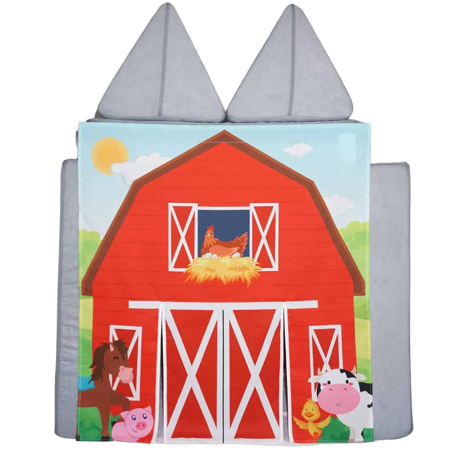 Couch Swag Play Panel for Childrens Foam Sofa Kids Couch (Barn)