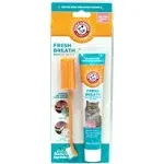 Arm & Hammer for Pets Dental Kit for Cats | Eliminates Bad Breath | 3 Piece Set Includes Cat Toothpaste, Cat Toothbrush & Cat Fingerbrush in Tasty Tuna Flavor,2.5 ounces