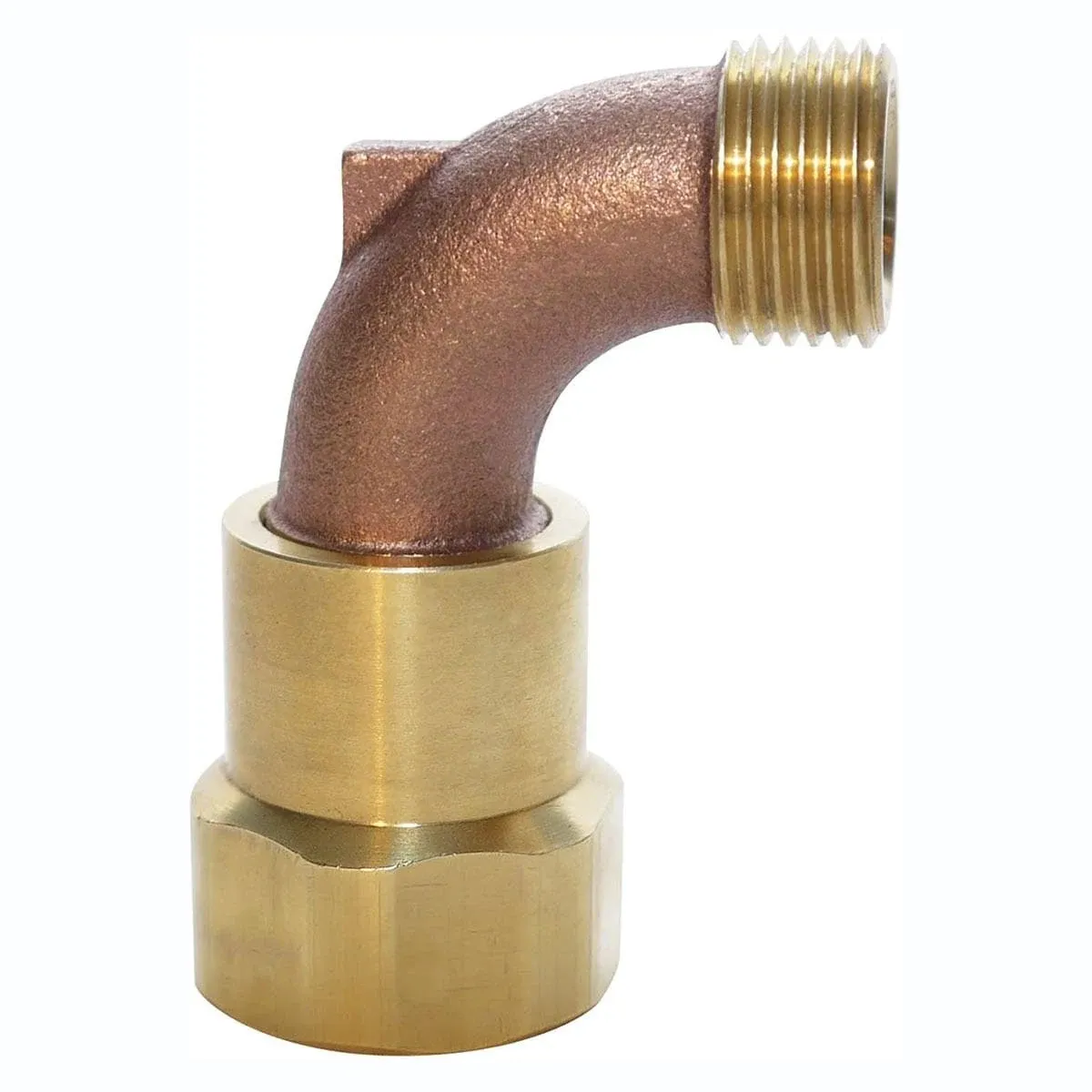 Garden Hose Swivel, 1-Inch FPT X 1-Inch MHT Outlet, Metal Connectors, Adapter, F