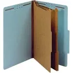 Office Depot Classification Folders, 2 Dividers, Light Blue, 10 Count Legal Size