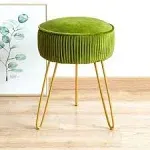 LUE BONA Pleated Vanity Stool Makeup Seat