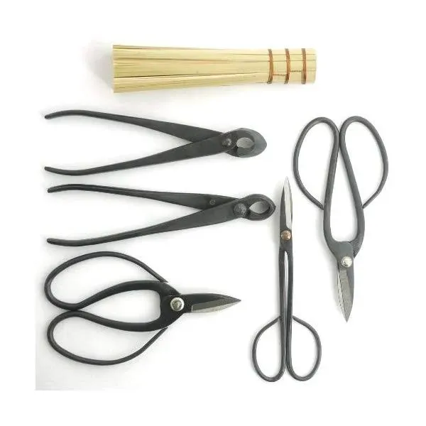 BambooMN Thinkbamboo Bonsai 6pc Shear and Brush Set