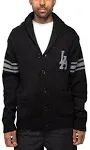 x Ray Shawl Collar Heavy Gauge Cardigan with City Patch - Black