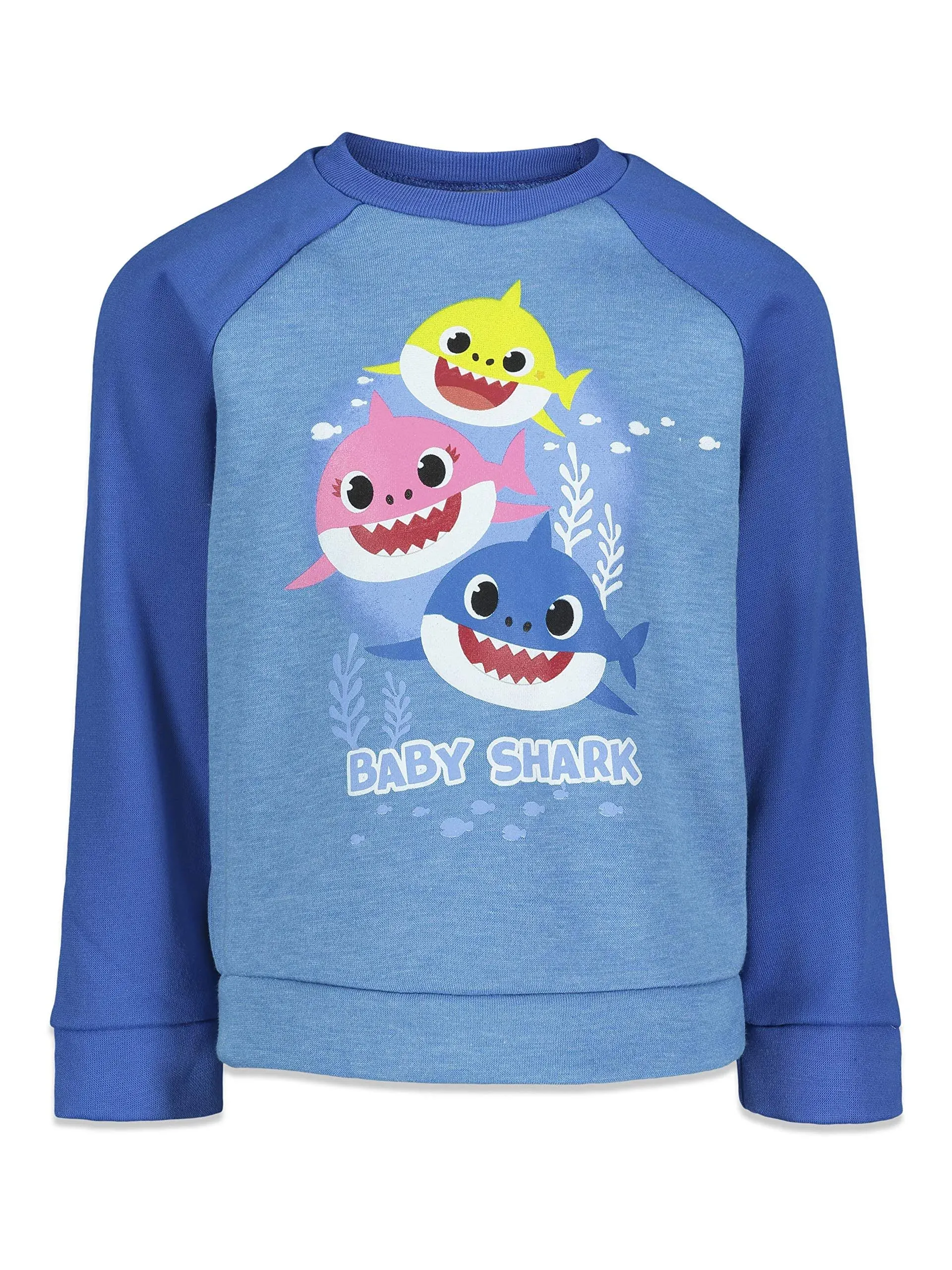 Pinkfong Baby Shark Baby Boys Fleece Pullover Sweatshirt Blue 18 Months