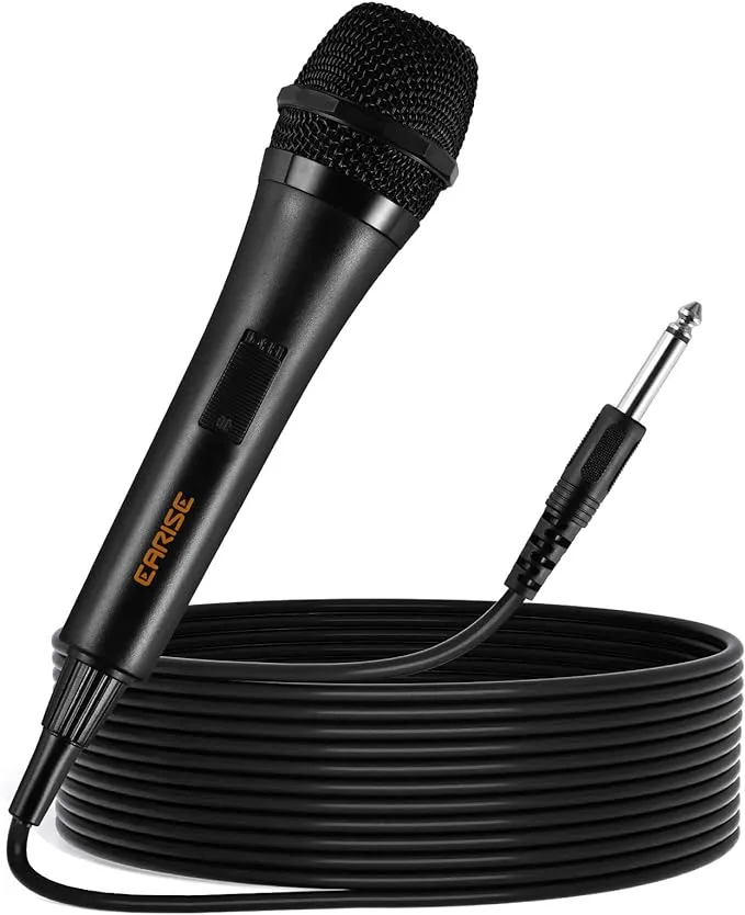 Earise W1 Karaoke Microphone with 16.4ft Cord, Dynamic Vocal Microphone Handheld ...