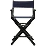 Casual Home 24" Director's Chair Black Frame, Navy Blue Canvas