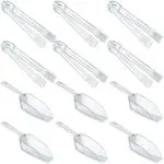 Roshtia Plastic Serving Tongs Mini Kitchen Tongs Kitchen Tongs Utility and Plastic Kitchen Scoops Clear Ice Scoop Mini