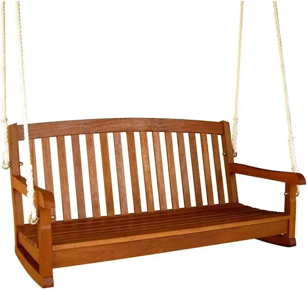 International Caravan Royal Tahiti Wood Seated Swing