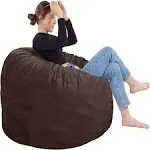 Bean Bag Chair 3ft Memory Foam Filled - Brown