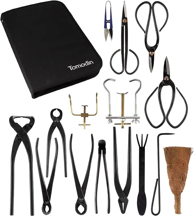 BambooMN Bonsai Kit 16pc Master Tool Set