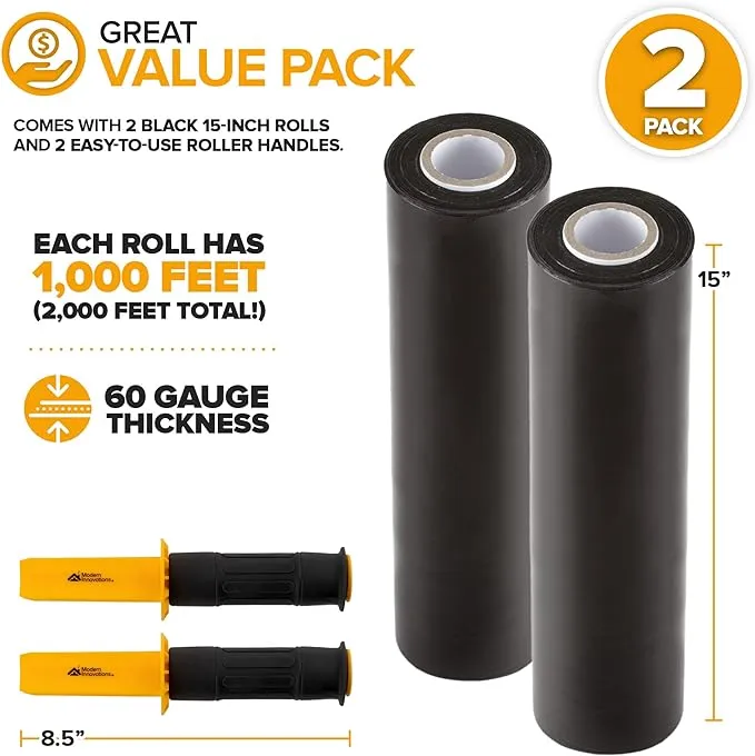 Modern Innovations Black Shrink Wrap Roll