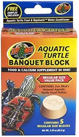 Zoo Med Aquatic Turtle Banquet Block Regular (5 Pack) - Pack of 4