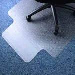 Marvelux Office Chair Mat for Low Pile Carpets 35.5" x 47", Clear PVC Carpeted Floor Mat, Rectangular with Lip