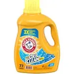 Arm & Hammer Plus OxiClean Fresh Scent, 128 Loads Liquid Laundry Detergent, 166.5 fl oz