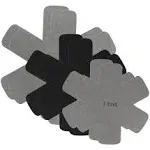 T-fal Premium Pot, Pan Cookware Protectors (6-Pack) for Stacking & Kitchen Organization, 14", 16" 18" Black and Gray