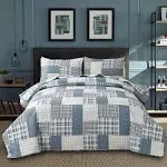 Green Essen Blue White Plaid Quilts Size Lightweight Patchwork Quilt Soft Breathable Check Bedspread Gingham Bedding Checker Pattern Coverlet