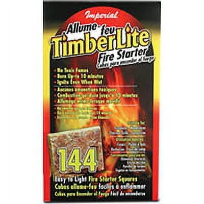 Imperial KK0313 Timberlite Fire Starter 144 Squares Brown 144 Pack