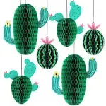 KatchOn, 6pcs Cactus Honeycombs for Cactus Birthday Party Decorations Hanging Cactus for Summer Party Desert Bachelorette Party Cactus Party