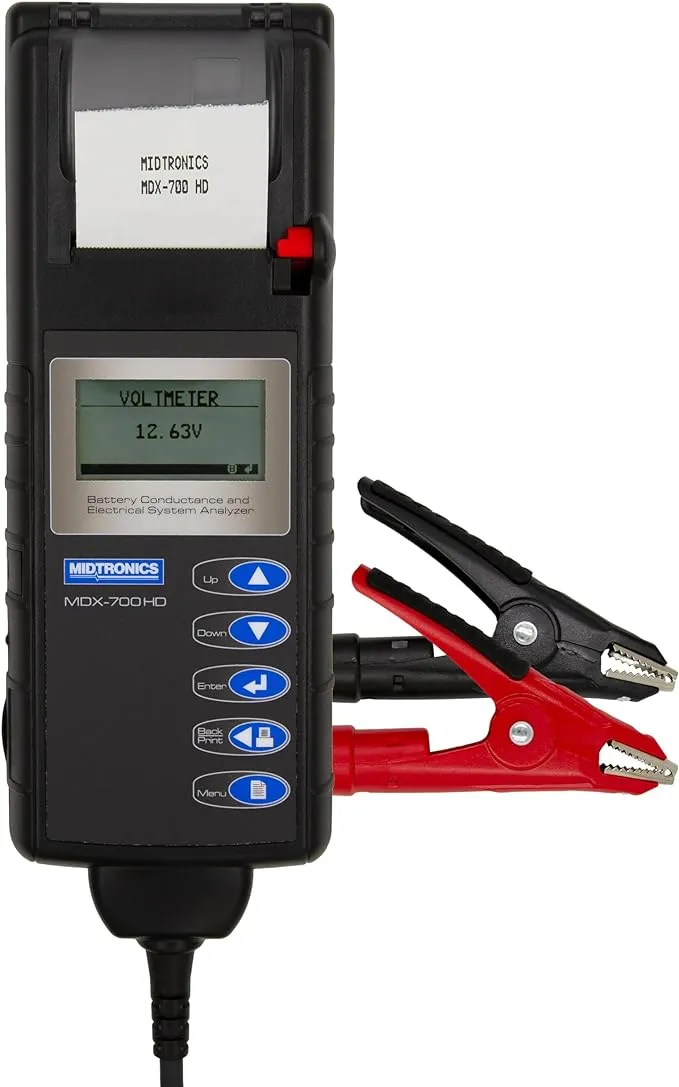 Heavy-Duty Battery & Electrical System Analyzer With Intergrated Printer